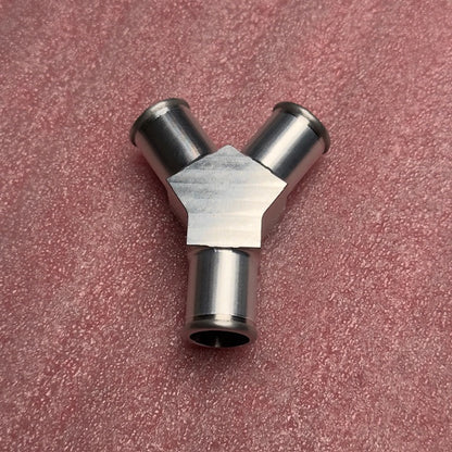 Aluminum Billet Barb Y Fitting 19mm - 3/4"